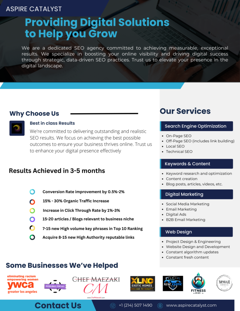 Aspire Catalyst Flyer - Businesses